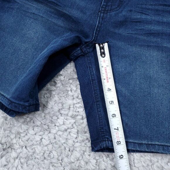 Tailor Vintage Greenwich Slim Fit Jean Shorts Stretch Smart Denim Blue Size 32 - Picture 9 of 9